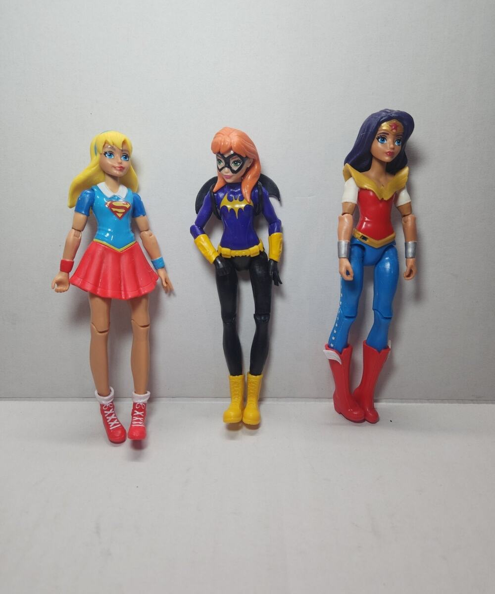 Mattel DC Super Hero Girls 2015 6" Action Figures Lot of 3 Wonder Bat Super